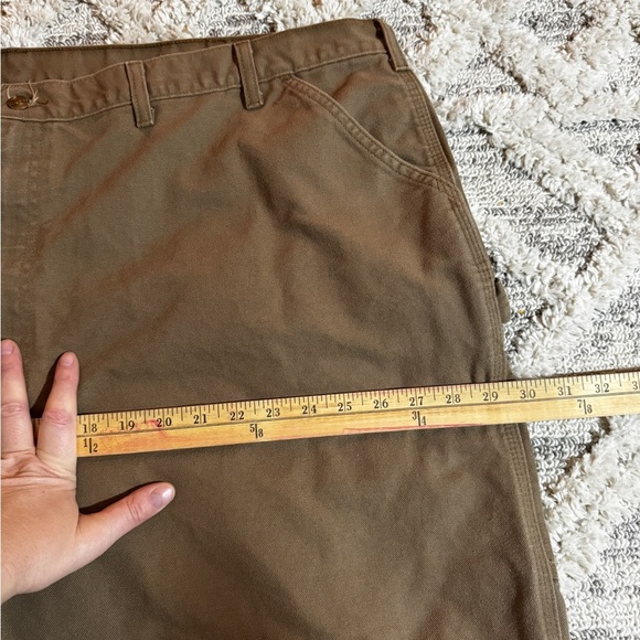 Carhartt RN#14806 Cargo Work Utility Carpenter Pants 50x32 Brown Loose Orig Fit - Picture 10 of 12